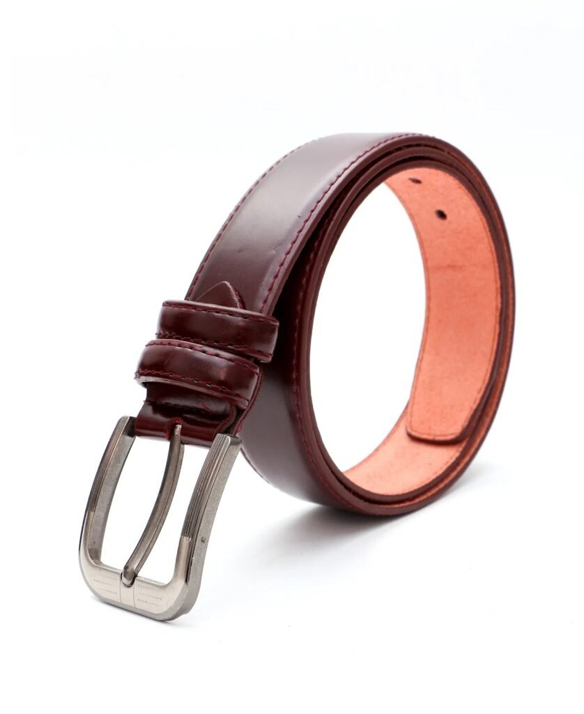 Leather belt folded side